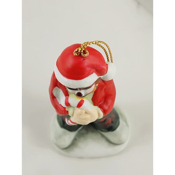 Flambro Christmas Tree Ornament Clown Emmett Kelly Jr. Figurine 4 1/4" 1986 Vtg - Picture 9 of 12